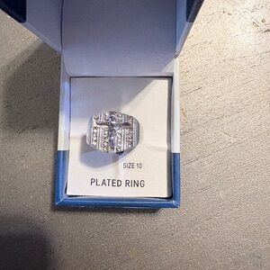 Silver Plated Ring with Cross Design
